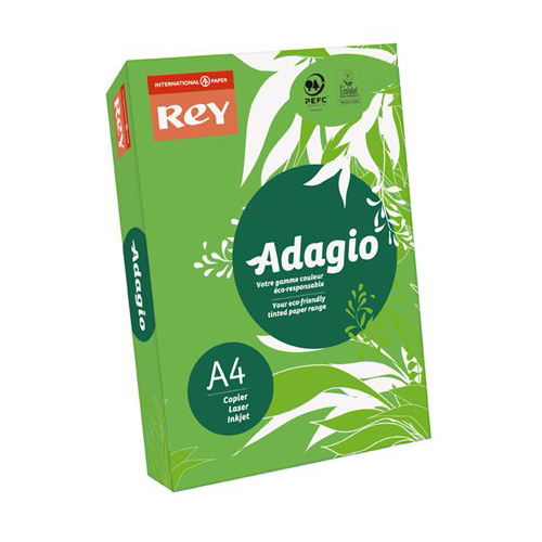 Kopírovací papier, farebný, a4, 80 g, rey "adagio", intenzívny zelený