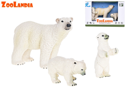 Plastic polar bear w/cubs in OTB