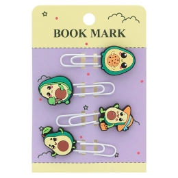 Avocado Decorative Clip / Bookmark, 7 cm (set of 4)