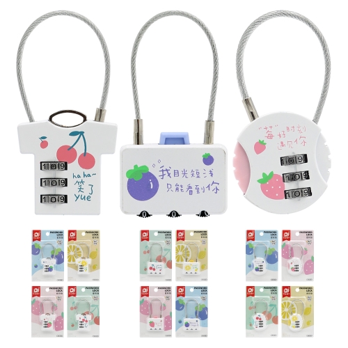 3-digit suitcase lock (mixed motifs with fruit)