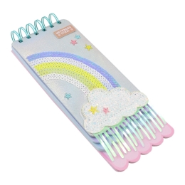 Notebook with spiral Flitter, mix 3 designs, 22x9x2.5 cm/150 l. (2)