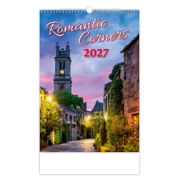2027 Wall Calendar: Romantic Corners