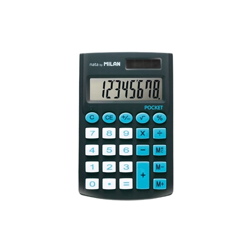 Kalkulačka MILAN vrecková 8 miestna Touch čierna - blister