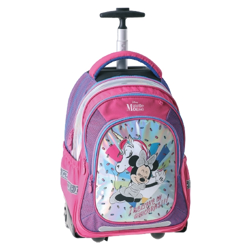 Školský batoh na kolieskach Trolley Minnie Mouse, Belive in unicorn