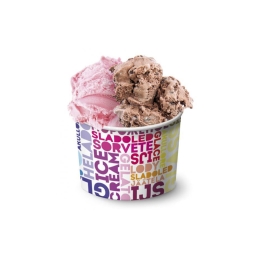 Ice cream bowl TEXT 265 ml M, 45 pcs