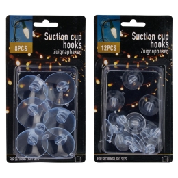 Hooks with suction cups for hanging Christmas decorations (assorted / price per set) (1)