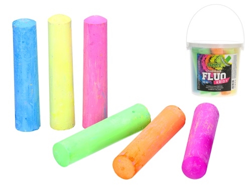 15pcs of 12cm bright colors chalk in plastic bucket