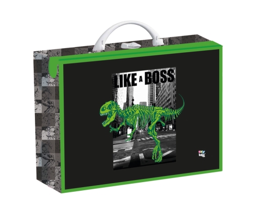 A4 OXY GO Dino laminated square briefcase
