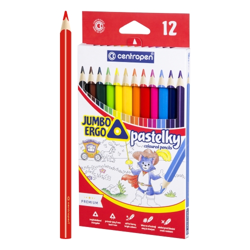 Pastelky trojhranné CENTROPEN JUMBO 12 farieb