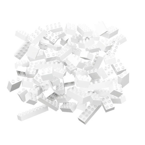 HUBELINO Ball track - white cubes 60 pcs