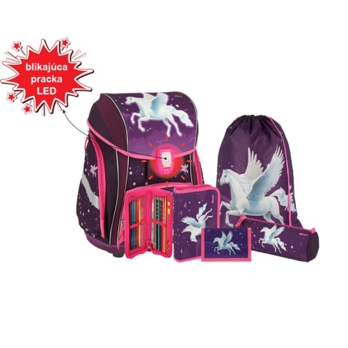 Školská taška - 5-dielny set SMART 3D s LED osvetlením - Be Magical