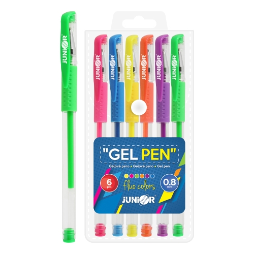 Gel pen set 6pcs Fluo