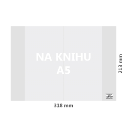 Cover for book A5 PVC 318x213 mm, coarse/transparent, 1 pcs