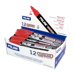 Marker MILAN FLUOGLASS 2-4 mm, red