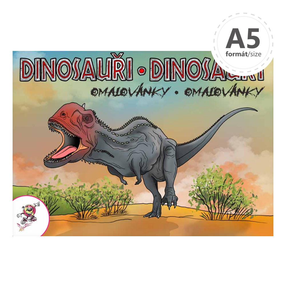 Omaľovanka A5 LUX - Dinosaury