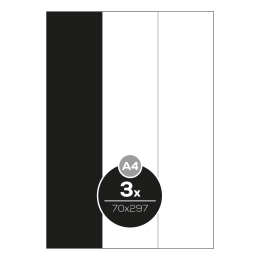 Labels PRINT A4/100 pcs, 70x37 - 24 labels, white