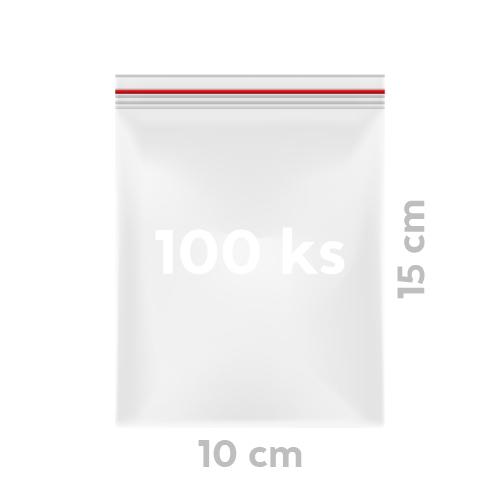 Rýchlouzatváracie vrecko (LDPE) transparentné 10 x 15 cm [10 x 100 ks]