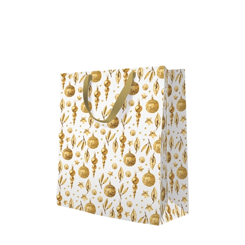 Darčeková taška vianočná 26,5x13x33,5 cm Golden Glow PREMIUM