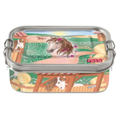 Stainless steel snack box, Horse Lima
