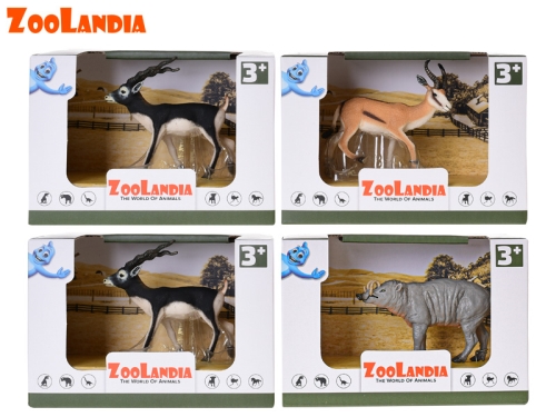 4asstd plastic safari animal in OTB