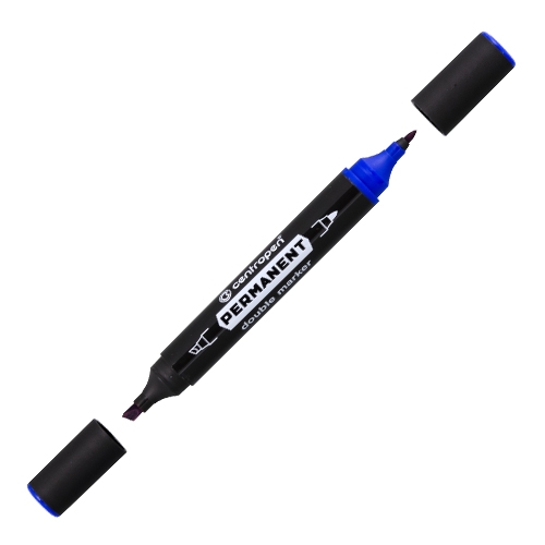 Popisovač CENTROPEN 1666 obojstranný - modrý