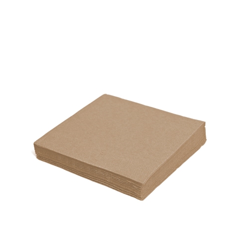Napkin (PAP FSC Mix) 2-layer natural brown 33 x 33 cm [250 pcs]