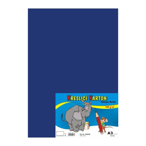 School drawing A3 180g / 50 sheets dark. blue