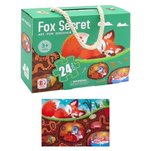 Children's puzzles 44 x 31 cm (24 pieces) - Fox secret