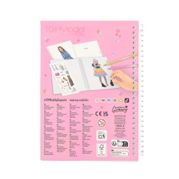 Pocket colouring pages with stickers Top Model - Louise and Lexy (4)