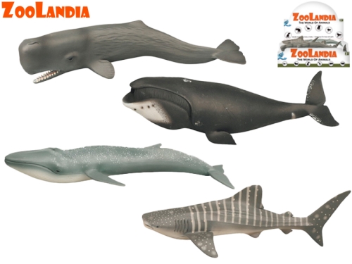 4asstd 22,5-28cm plastic sea animal in PB 8pcs in DBX