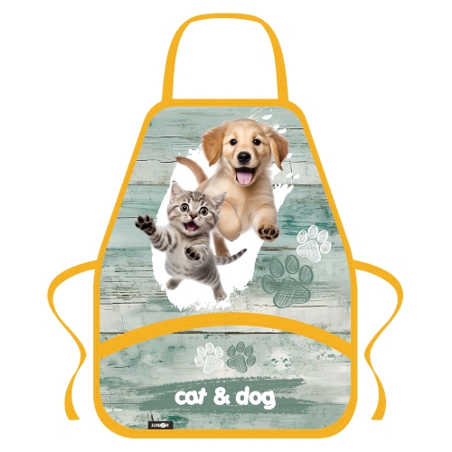 Art apron JUNIOR S8 - Cat & Dog