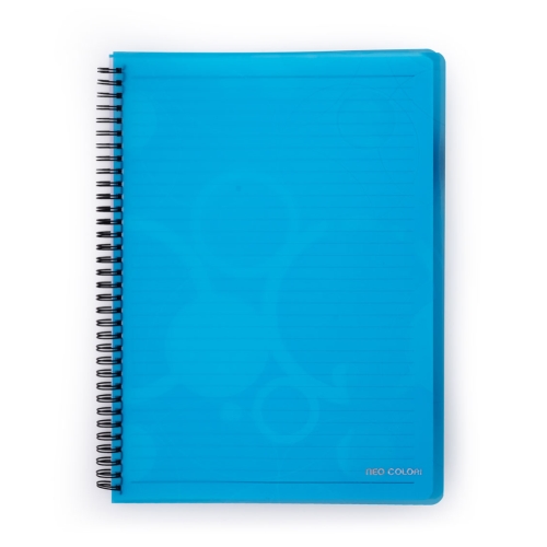 Spiral notebook, lined A5 /60 sheets, PP cover NEO COLORI - blue