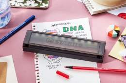 STABILO Pen 68 Click Set - desk stand and pencil case in one (set of 10)