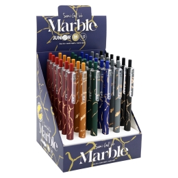 Ballpoint pen JUNIOR Marble, nib 1,0 mm, Semi-Gel blue refill (mix of colours) (1)
