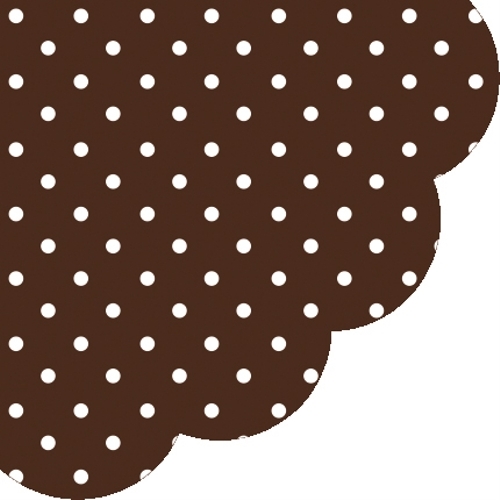 Obrúsky PAW R 32 cm Dots Chocolate