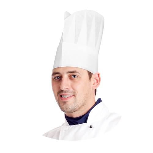 Paper chef hat, white 23 cm [10 pcs