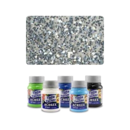 ACR Farba na textil 37ml, Glitter Silver