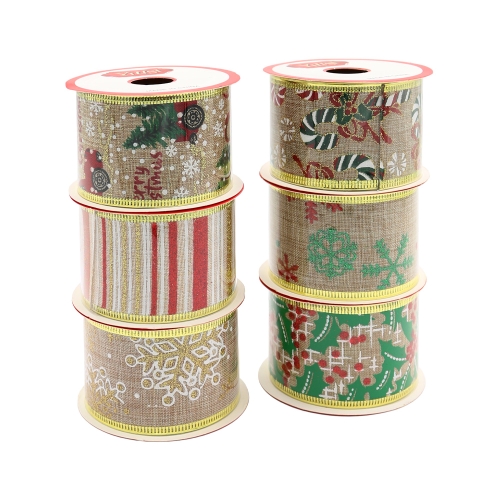 Decorative ribbon, width 50 mm (mix of Christmas motifs) (1)