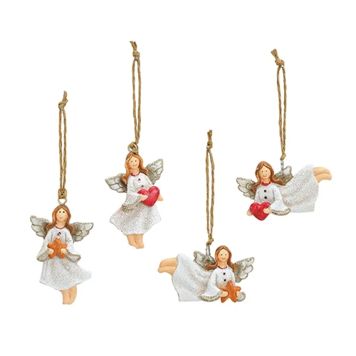 Hanging decoration - Anejl with string 7 cm, mix/1 pcs