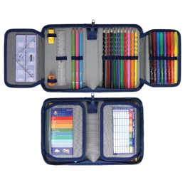 Pencil case 1-story, 2 flaps, full, 28-pcs, Little Dream (1)