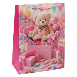 3D Bear Gift Bag, 30x12x40 cm (assorted / price per piece) (2)
