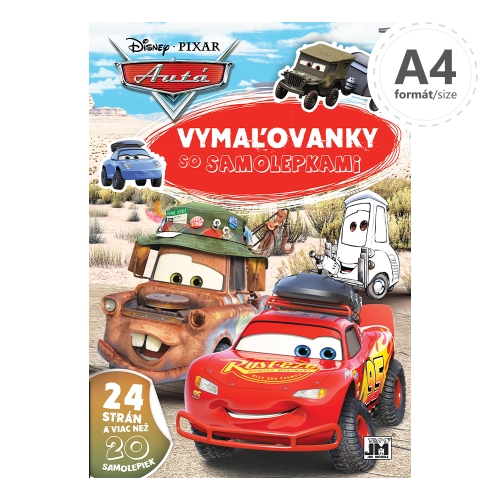 JM A4 Cars coloring book + stickers