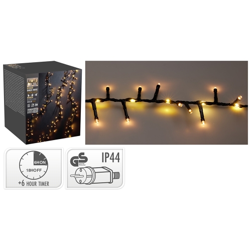 Light chain 1410 LED white warm, length 20 m, outdoor. use, 230V, waterfall effect