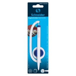 Ballpoint pen Schneider Klick-Fix-Pen white - blue refill