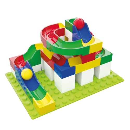 HUBELINO Ball track - set with Mini cubes 45 pcs