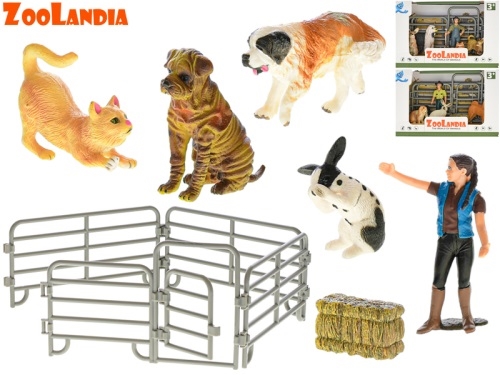 3asstd plastic farm animals w/accessories in OTB