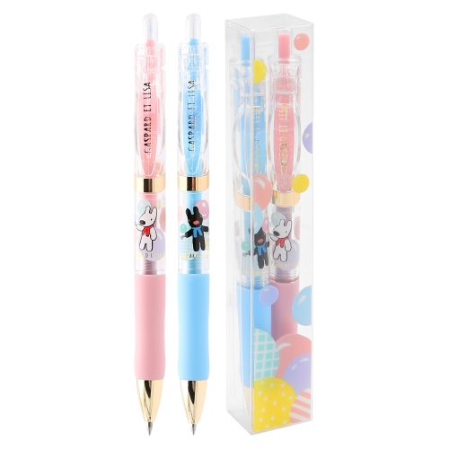 M&G Gaspard et Lisa Gel Pen, 0.5 mm Tip - Blue Ink (Set of 2)