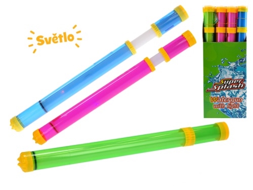 3asstd color (pink,blue,green) 48cm Sun Fun BO "try me" plastic water gun w/light 12pcs in