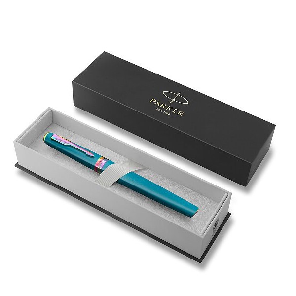 Roller PARKER Meridian Teal RBT, hrot F - čierna náplň