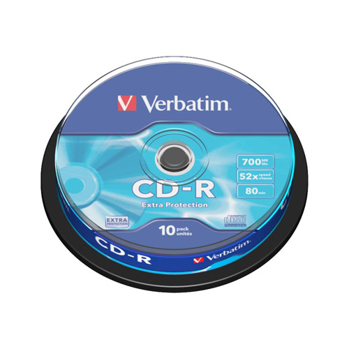 CD-R Verbatim 43437 Extra Protection , 52x, 700 MB/80 MIN, 10-pack